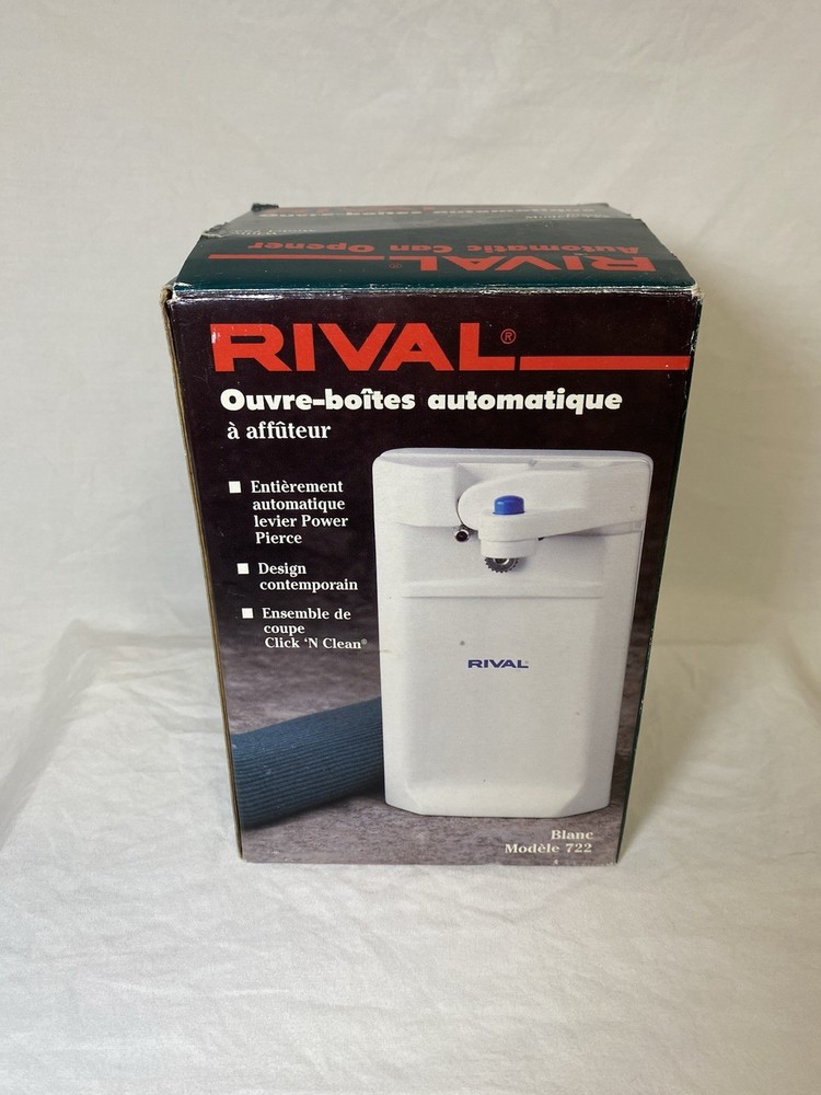 Rival Automatic Adjustable Can Opener With Knife Sharpener Model 722 New