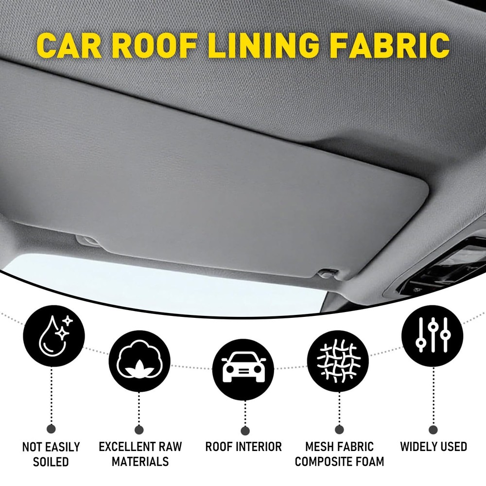 Headliner Fabric Material with Foam Backing for auto Interior Replacement