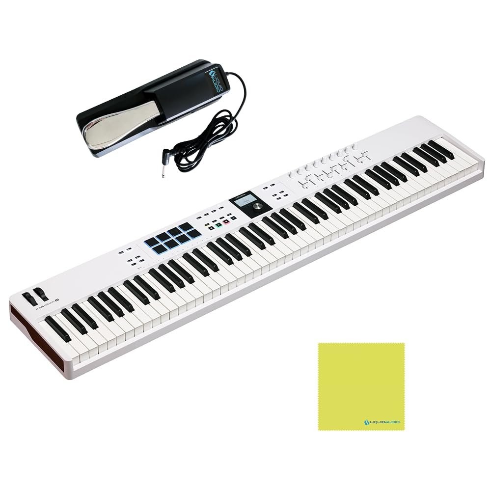 Arturia KeyLab Essential 88 mk3 Full-size Universal Midi Controller, White...