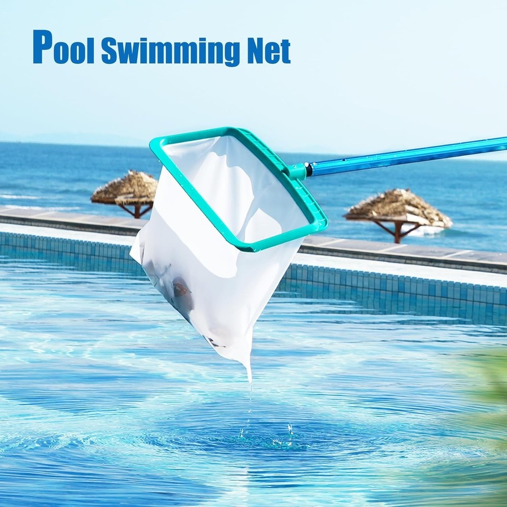 Pool Skier Net Without Pole, Large Capacity Debris Pullover, Easy Clean, Rein...