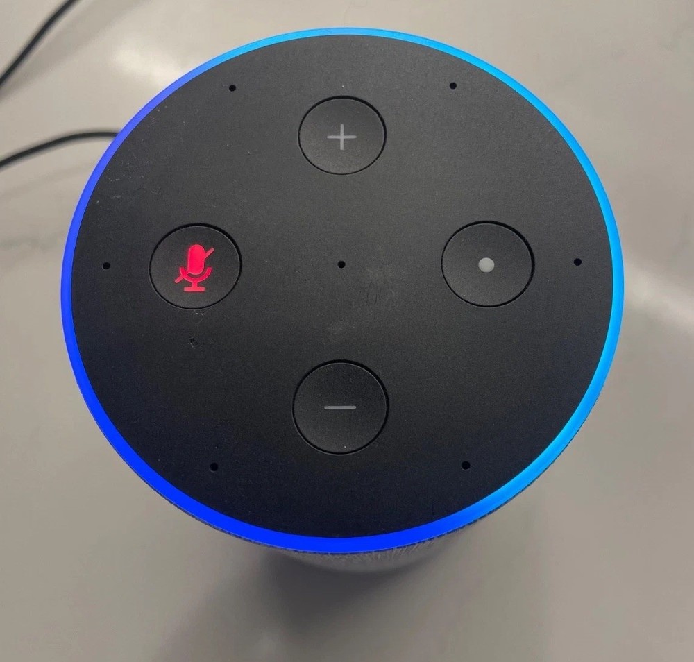 Amazon Echo (2nd Generation) Smart Assistant - Heather Grey Fabric