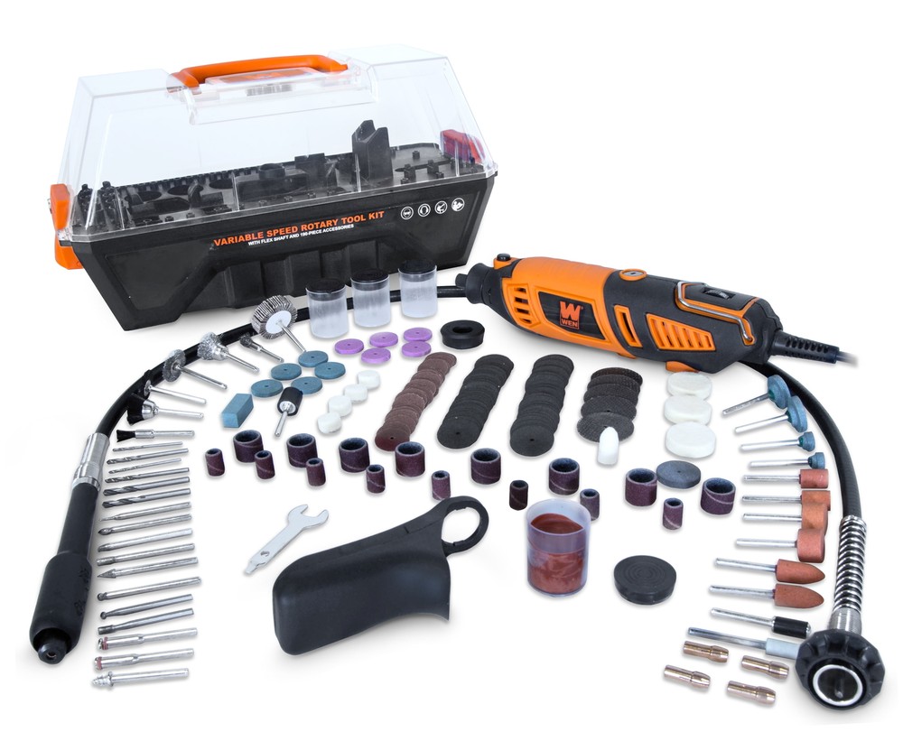 ROTARY TOOL SET Variable Speed with 190-Piece Accessories, Flex Shaft