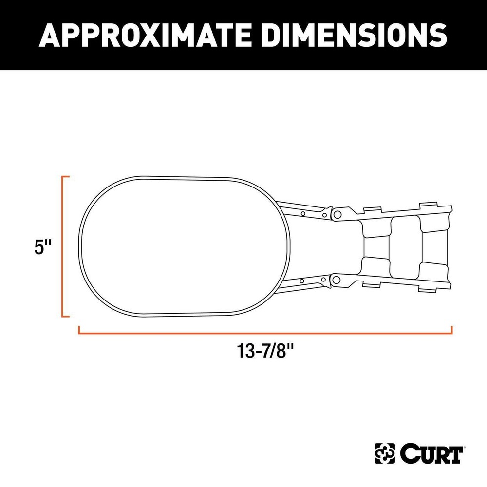 CURT 20002 Extended View Tow Mirror