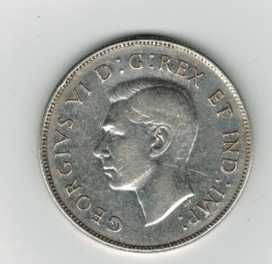 1946 Canadian SILVER Half Dollar