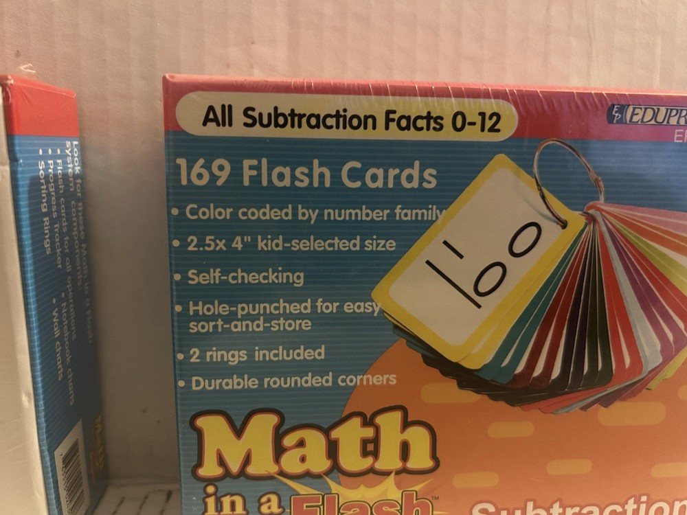 EDUPRESS 169 Flash Cards Math in a Flash Addition + Subtraction