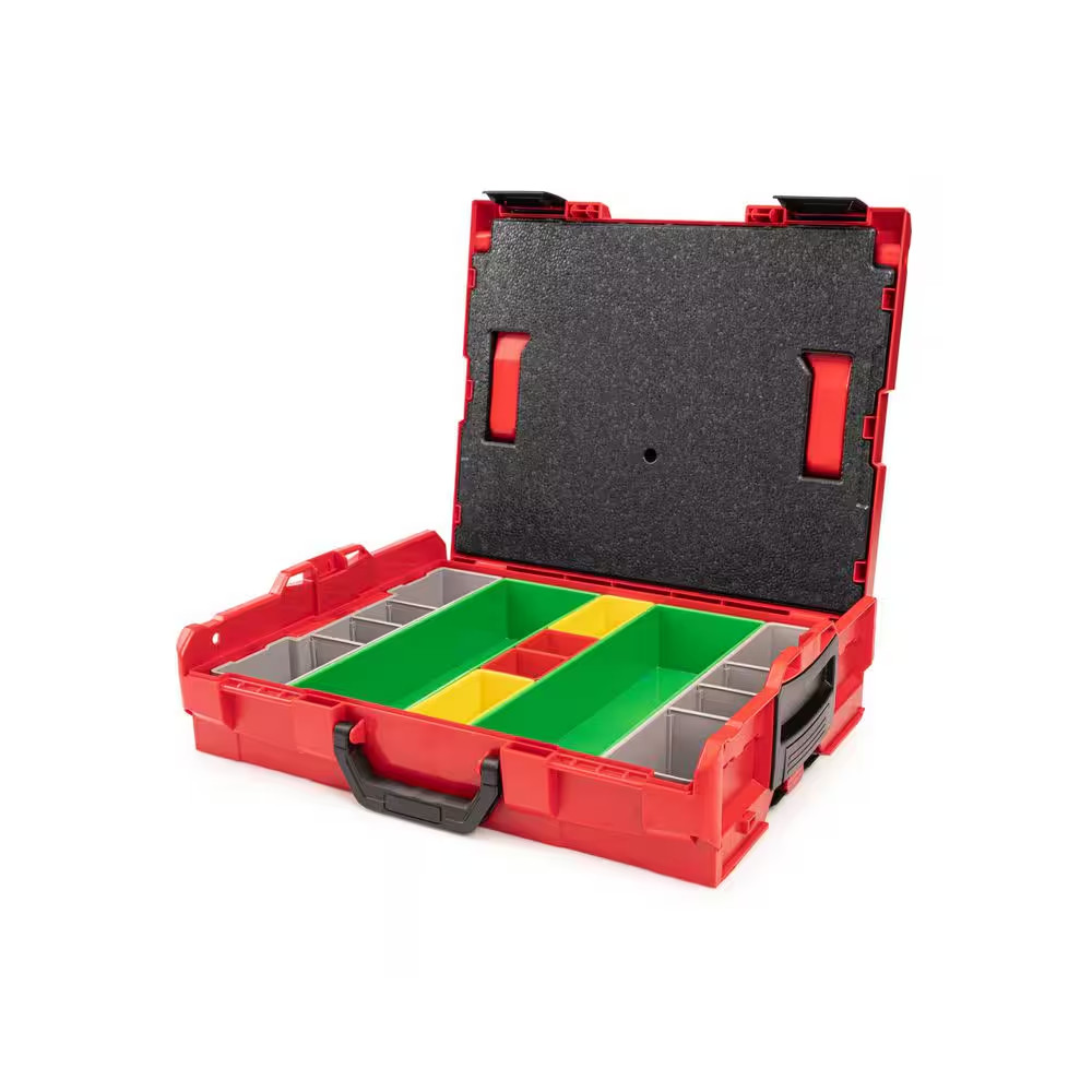 Shallow Stacking Tool Box (L-BOXX 1) with 8-Piece Organizer Bin Set (Variant B)