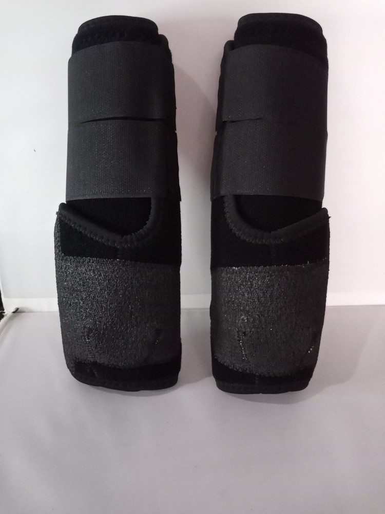 horses Protective Boots, Black, Hind, front Medium