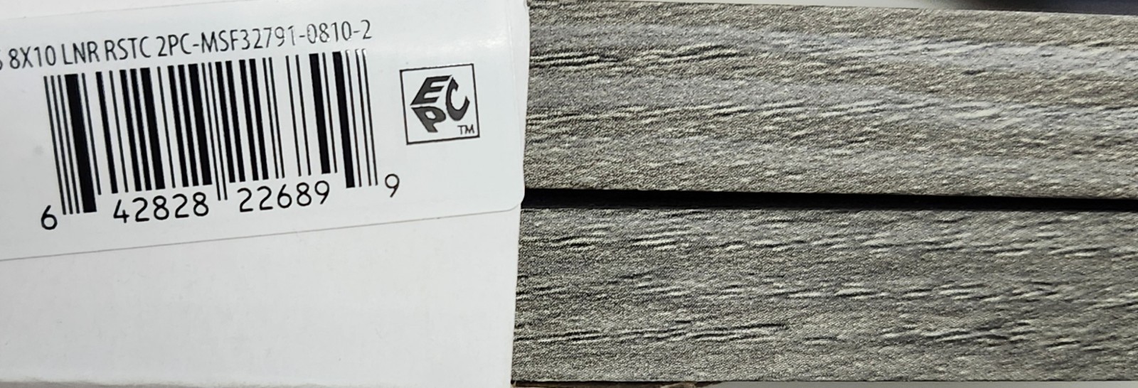 2-Pack "New" Rustic Gray 8x10 Picture Frame Wall Tabletop