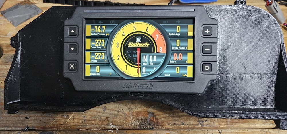 Haltech iC7 Dash Mount For 87-93 Foxbody Mustang.