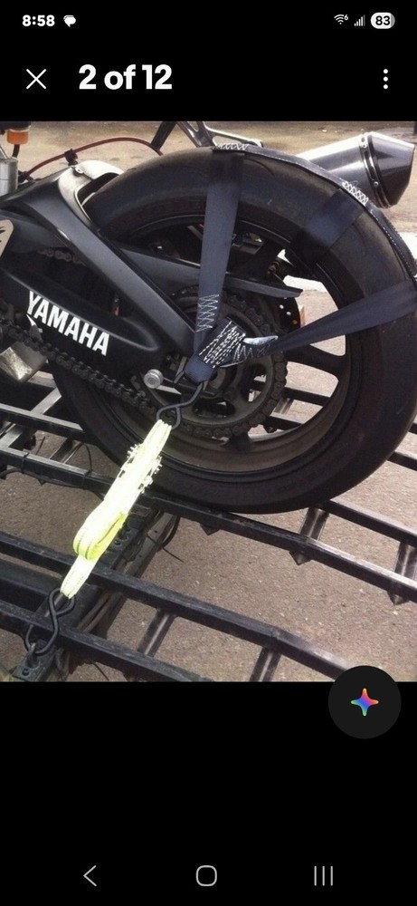 Motorcycle Transport Tie-Down Wheel Strap Light Strong Polyester webbing Strap