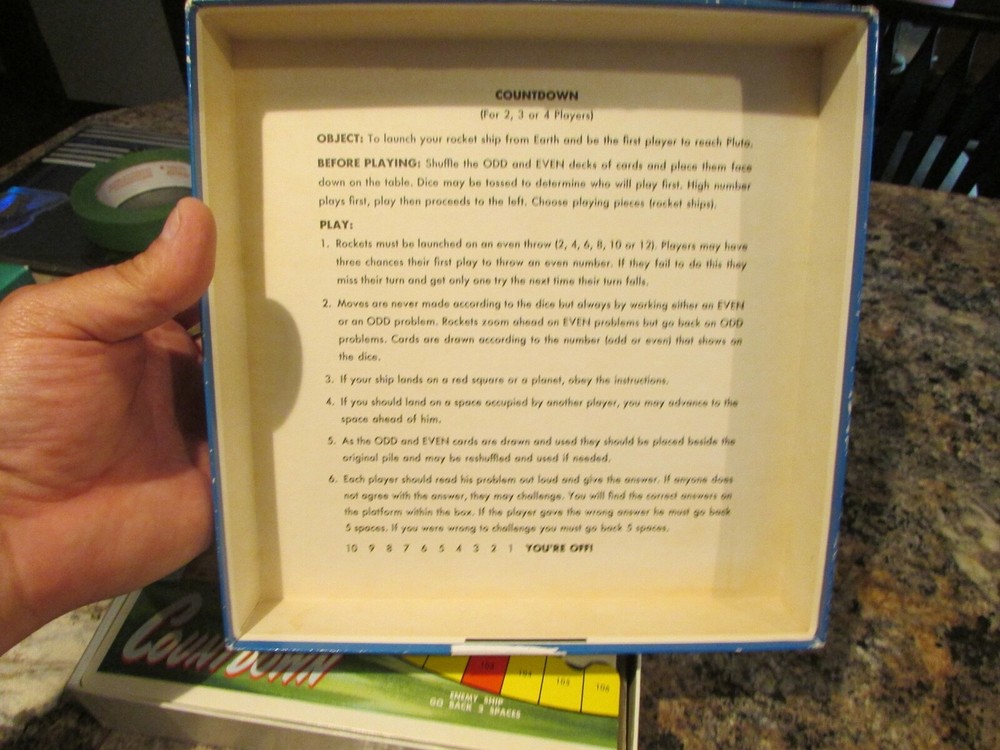 Countdown Arithmetic Game 1962 Whitman No. 4790 A Help Yourself Educational Game