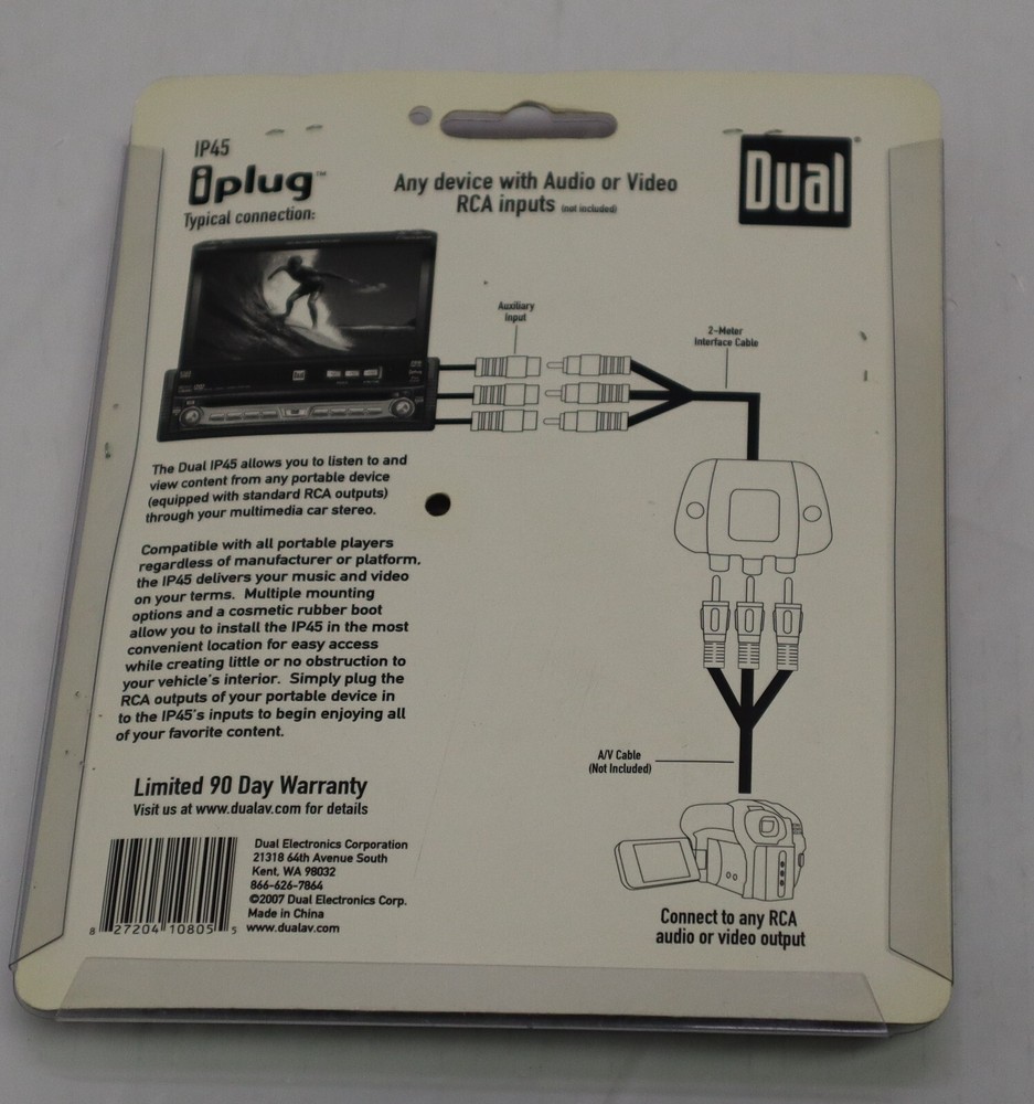 New Dual Audio/Video Input Plug for Car Multimedia