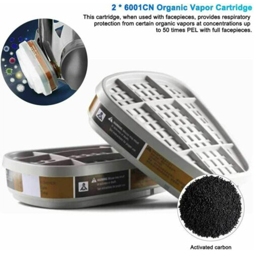 3M Reusable Respirator Half Facepiece 7502 For Chemical Handling, Painting, Med