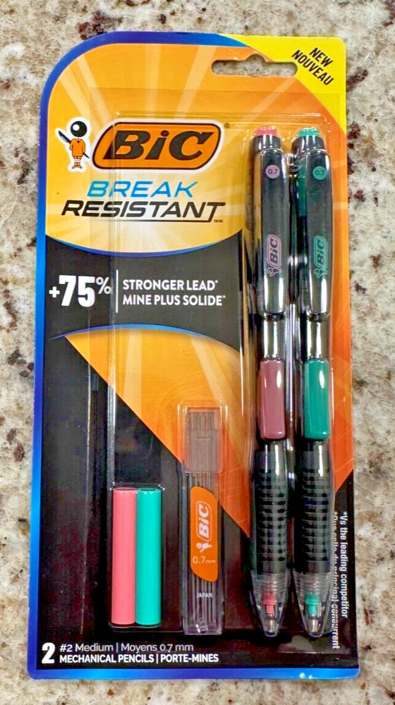 BIC, NEW Break Resistant, 75% Stronger Lead, #2 Medium, 0.7mm, Smooth Advanced