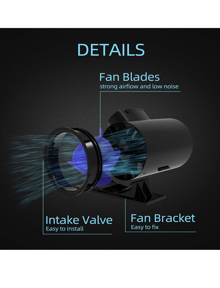 Ventifan 4inch inline fun for HVAC Ventilation