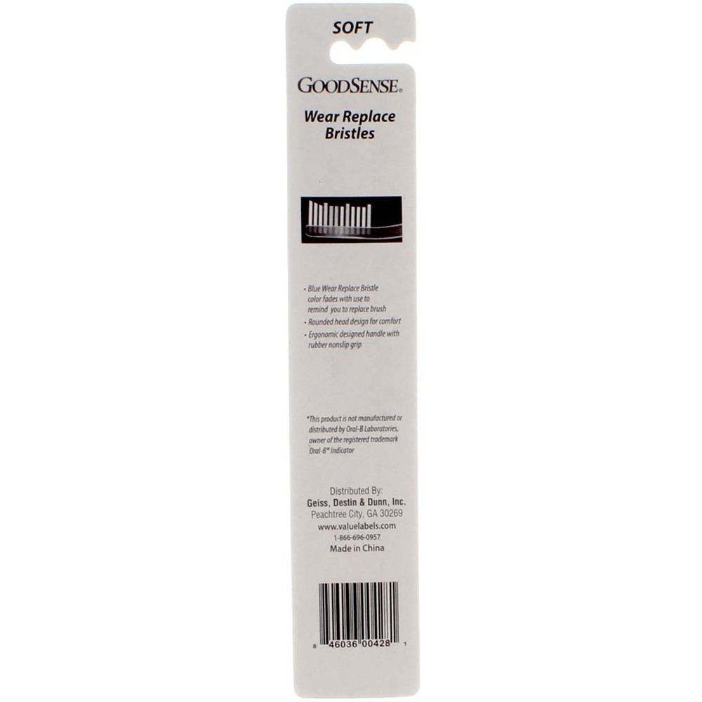 GoodSense Wear Replace Soft Toothbrush, 2 Ct