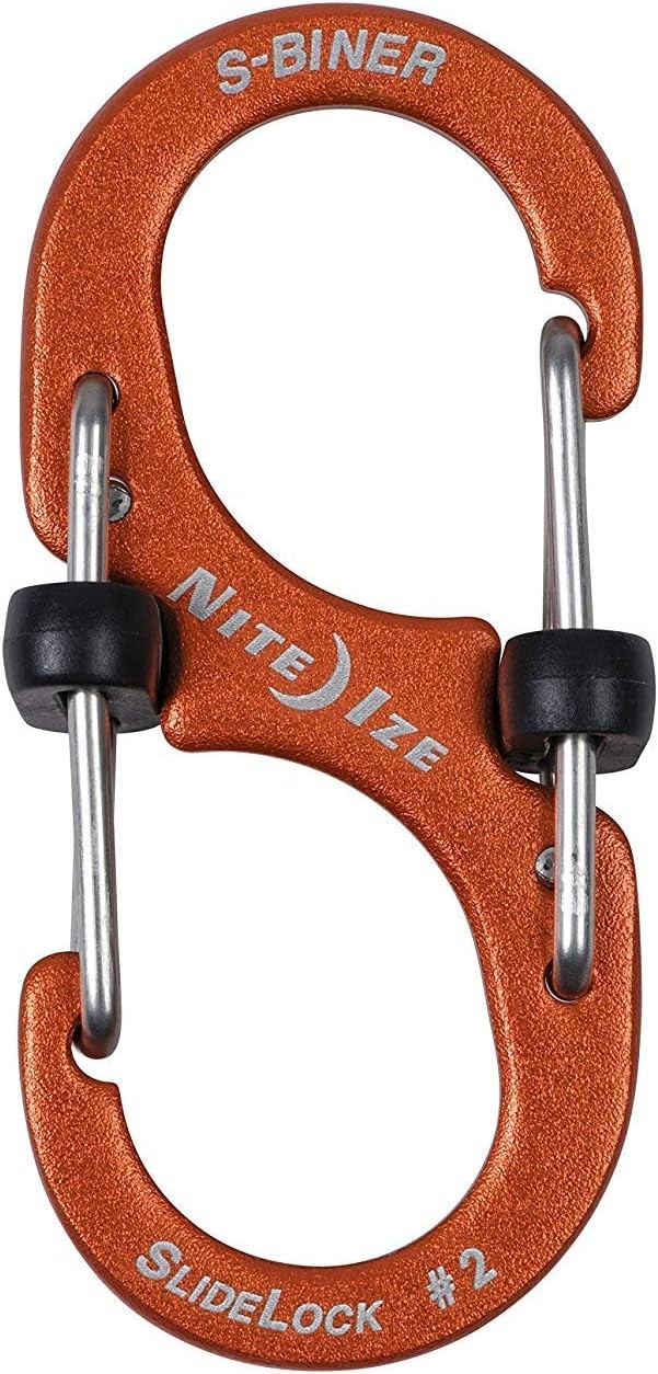 Nite Ize S-Biner Orange SlideLock #2 Made with Aluminum 10-lb Capacity