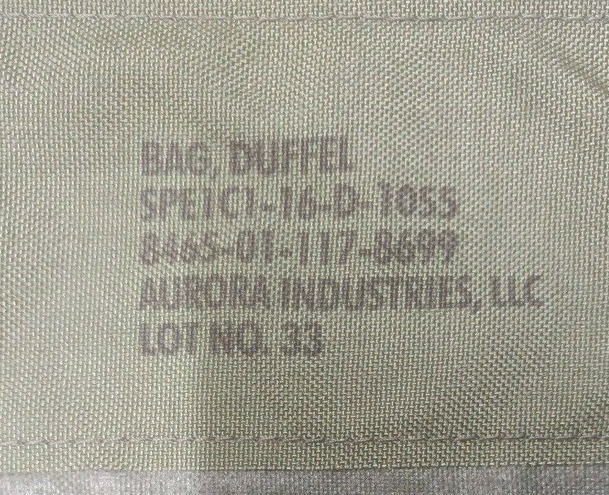 USGI Duffel Bag Top Load (OD) NWT