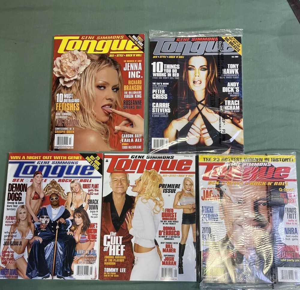 Gene Simmons TONGUE Magazine Lot Of 5- KISS 2002-2003