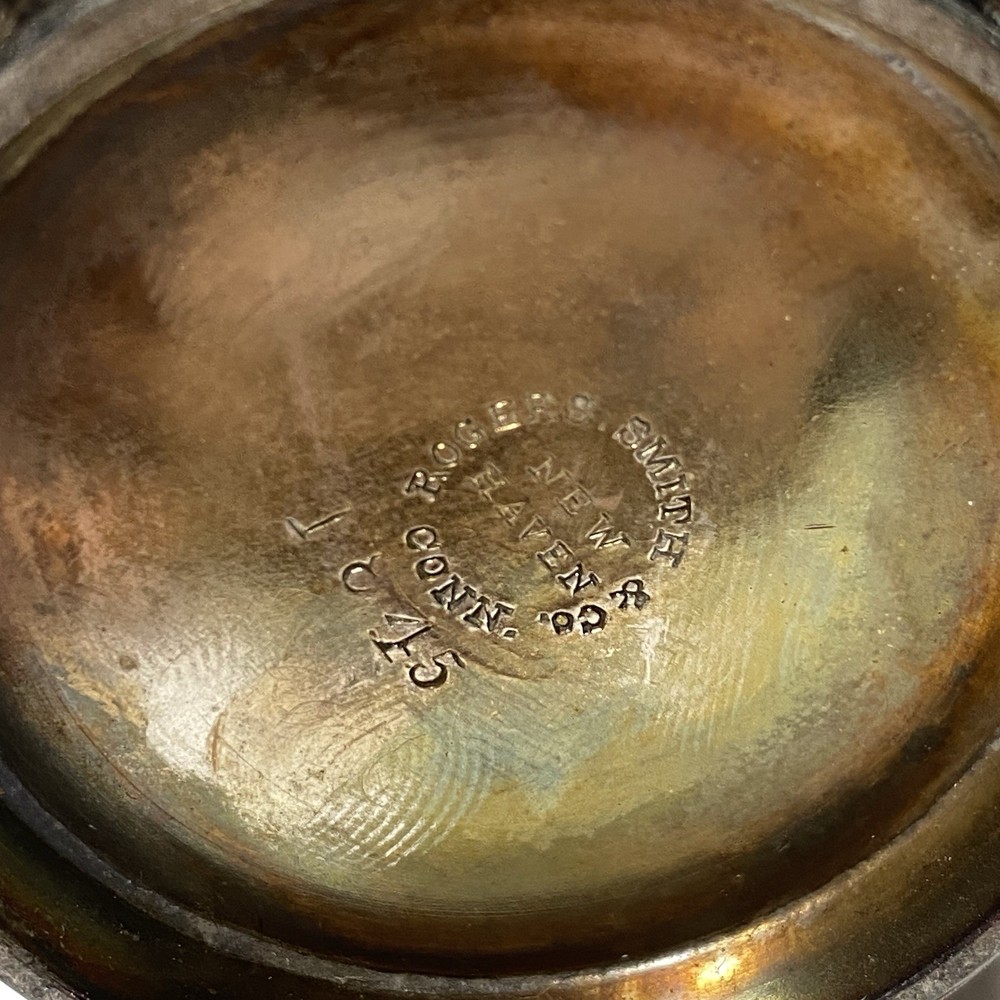 Antique Rogers Smith & Co New Haven CT 1845 4 Piece Silver Plate Coffee Tea Set