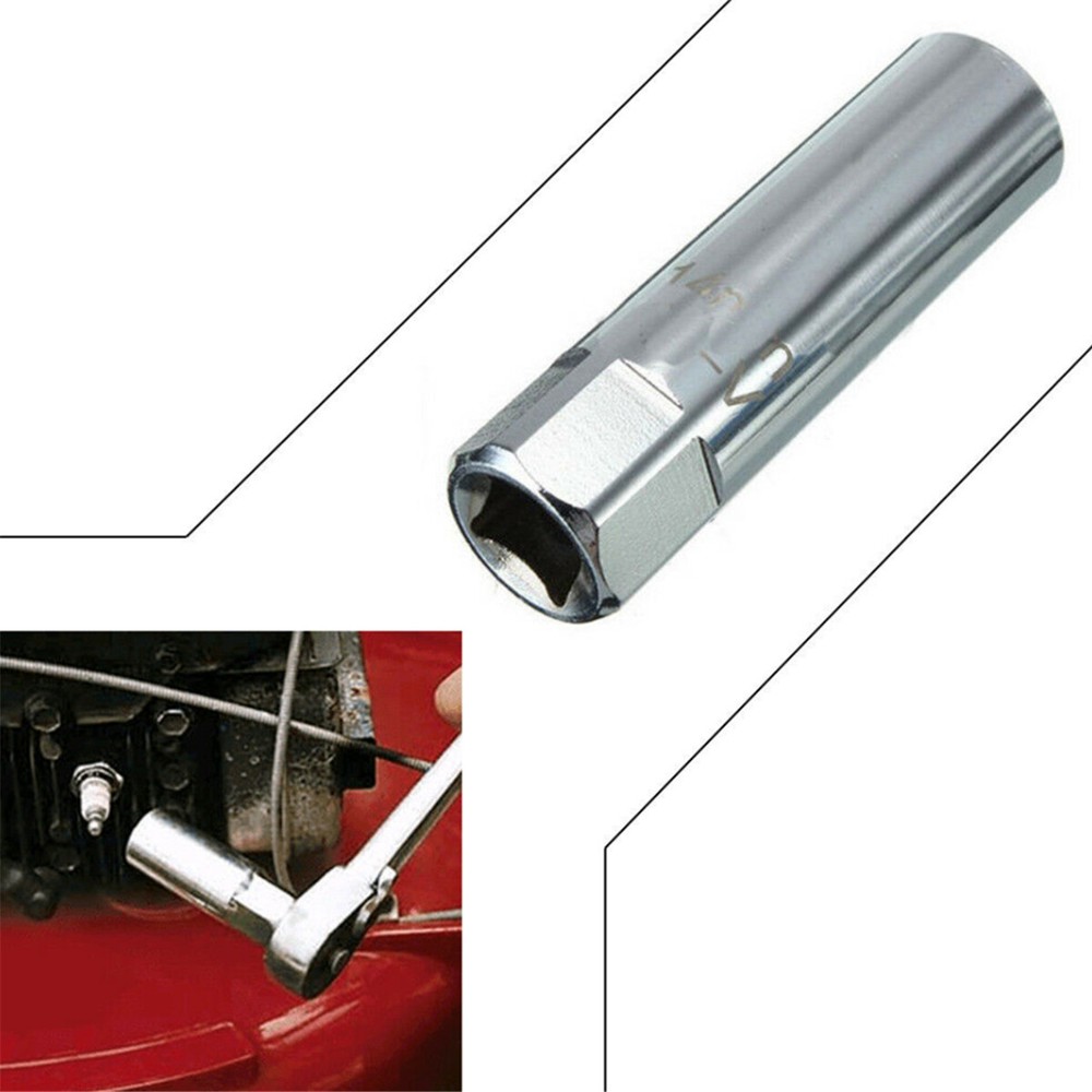 1PCS Spark Plug Socket Removal Tool Thin Wall 12 Points 14mm Magnetic 3/8" Drive