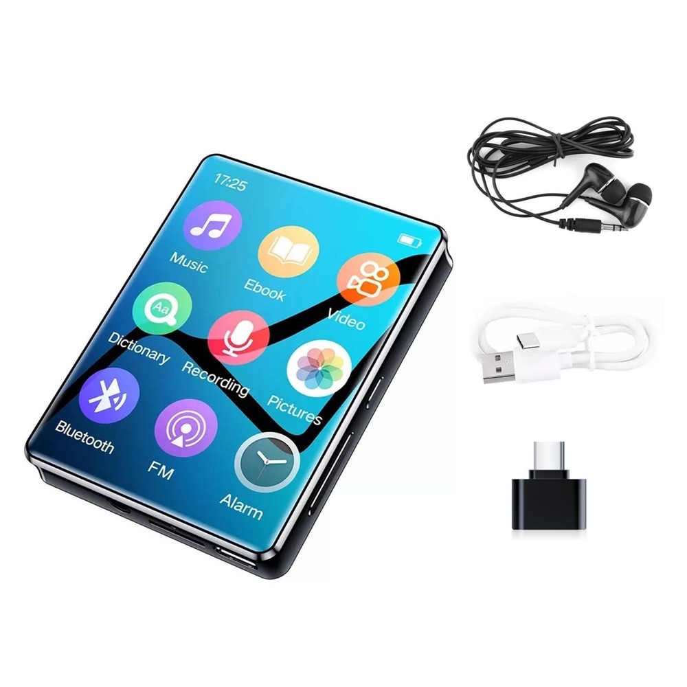 MP3 Player BT 5.0 2.4'' Full-touch HD Screen HiFi Audio Multi-function Equipment