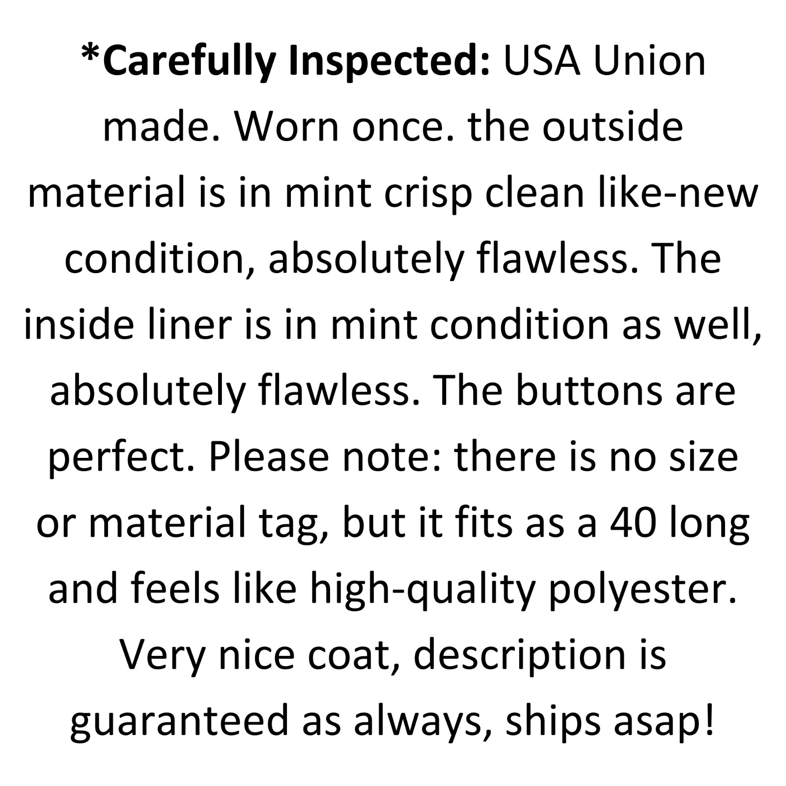 40L Long 40 L USA RATNER CLOTHES Mens Vintage Brown Polyester Blazer Suit Jacket