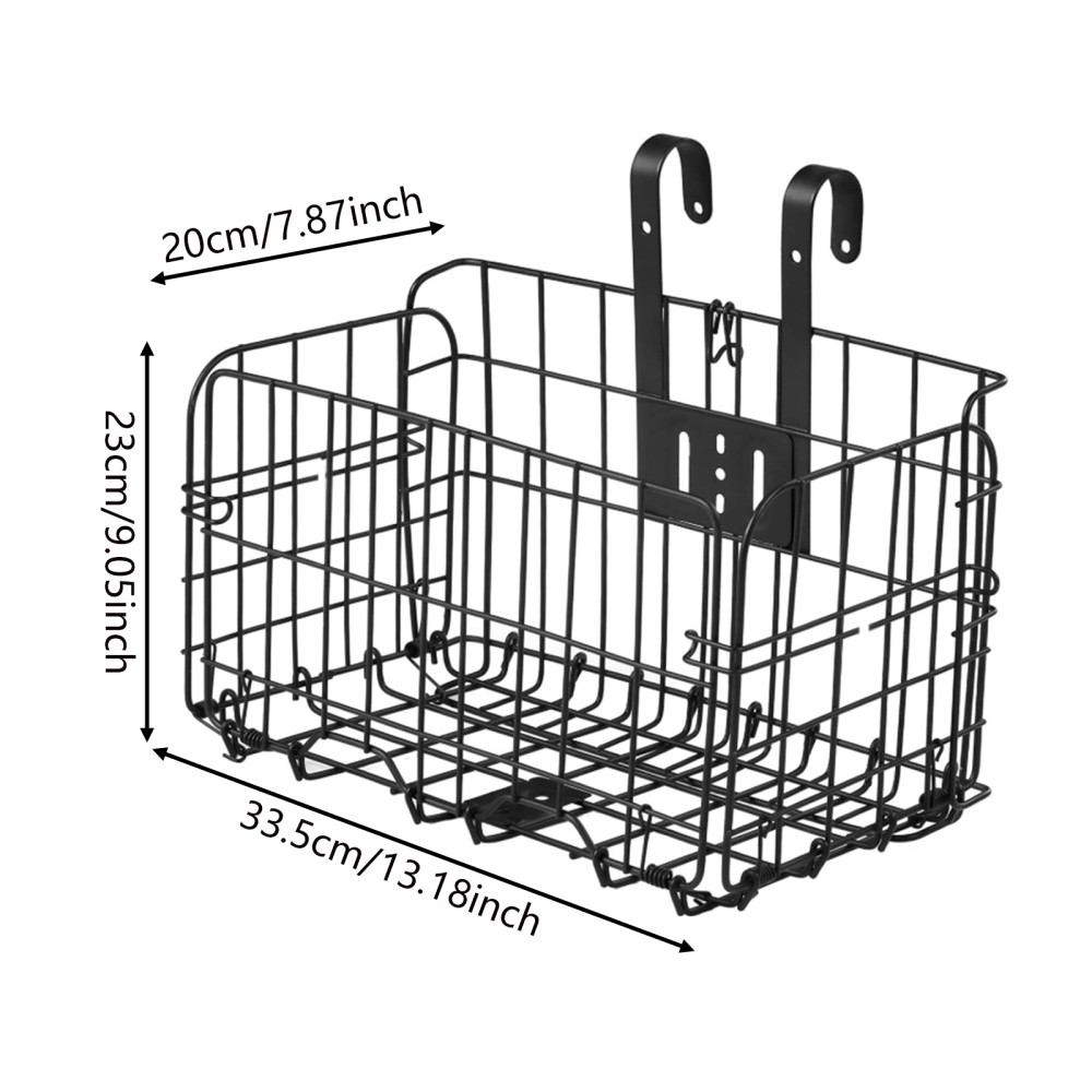 Foldable Bike Basket Front and Rear Side-Mounted Universal for Mountain Bikes