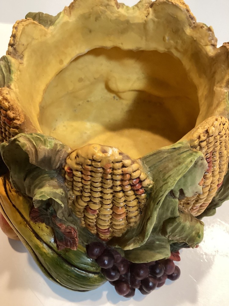 CERAMIC FALL DECORATIVE HAND-PAINTED BOWL