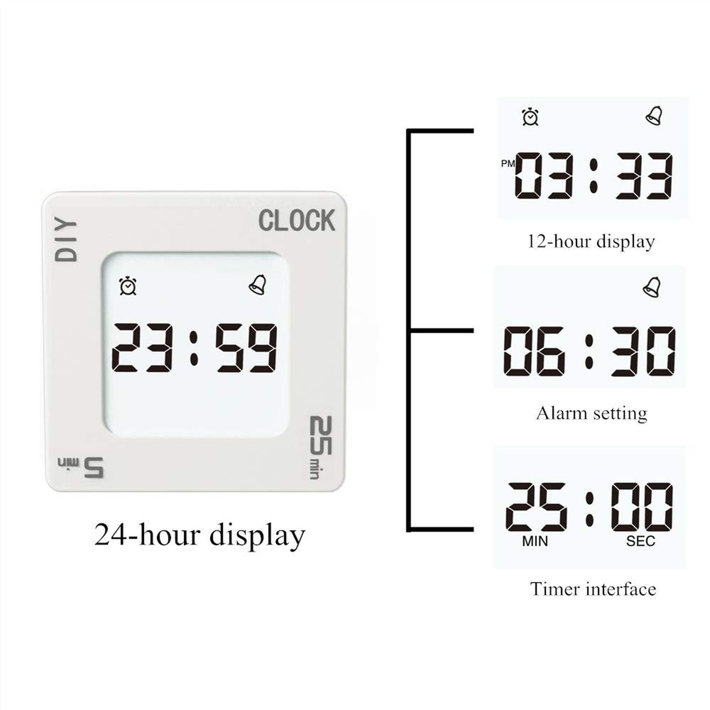 Timer, Creative Shaking Alarm Clock, 5, 25 and Any Minute Time Management Dev...