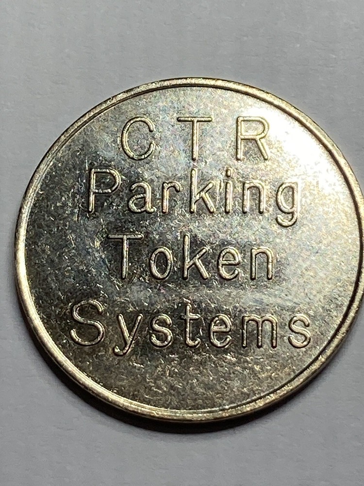 OLD CTR PARKING TOKEN SYSTEMS SILVER TONED TOKEN #qc1