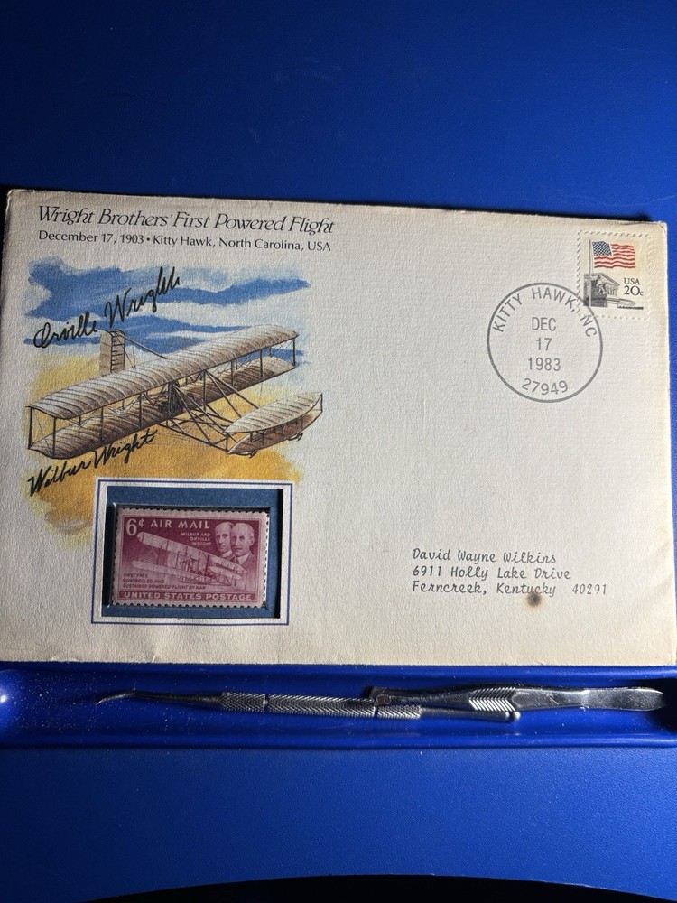 Wright Brothers First Powered Flight 1903 Kitty Hawk Aviation Display Cover