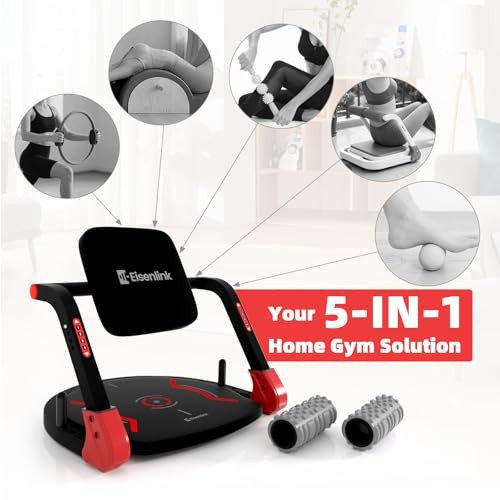 Sit Up Exercise Equipment with 4 Adjustable Resistance Levels, Flat Backrest