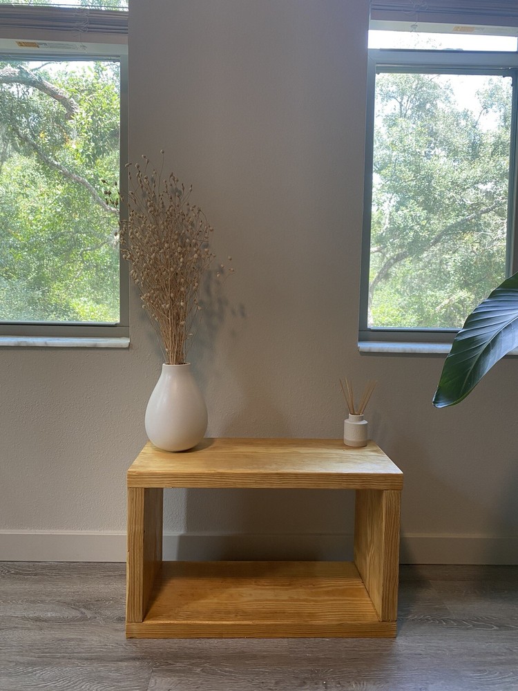Wooden storage bench