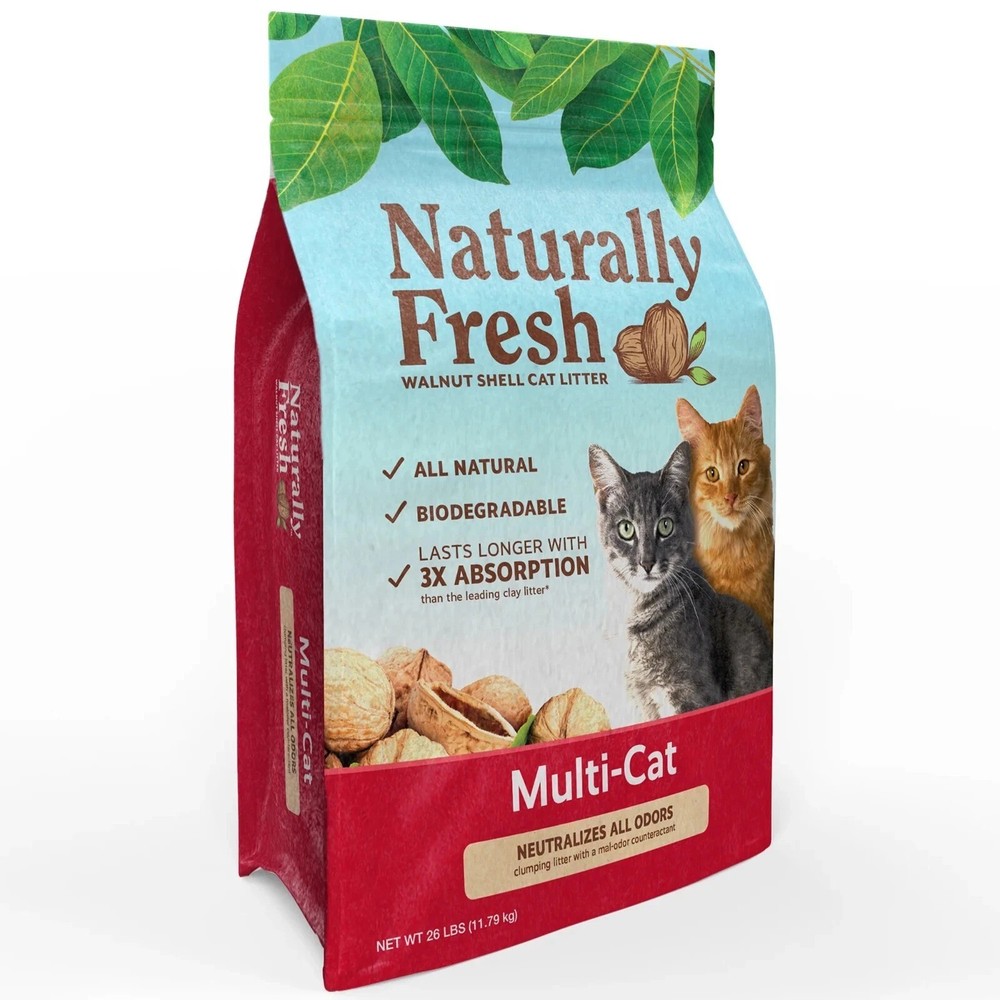Naturally Fresh Quick Clumping Walnut Shell Multi-Cat Litter - 14 lb