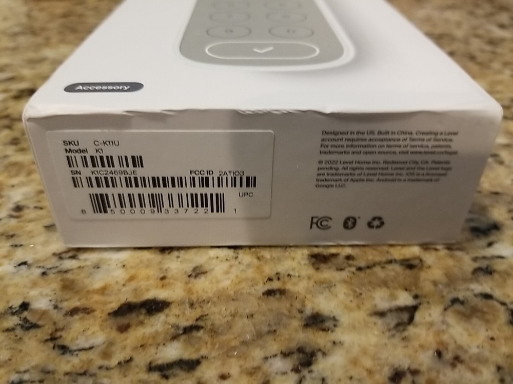 Level Keypad C-K11U for Level Smart Lock *Missing mounting bracket*