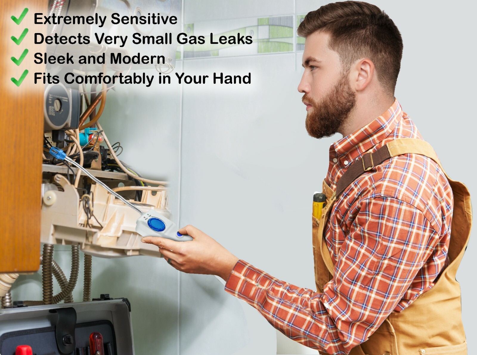 GasKnight Pro Natural Gas Leak Detector Battery Operated Propane Gas Detector