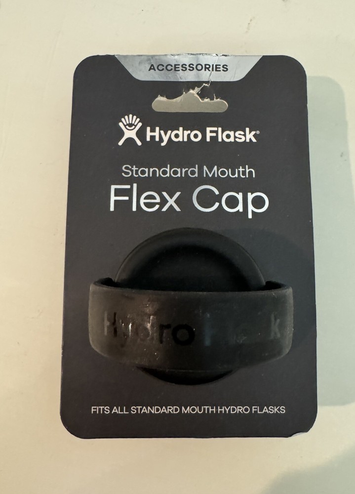 NEW Hydro Flask Black Standard Mouth Flex Cap