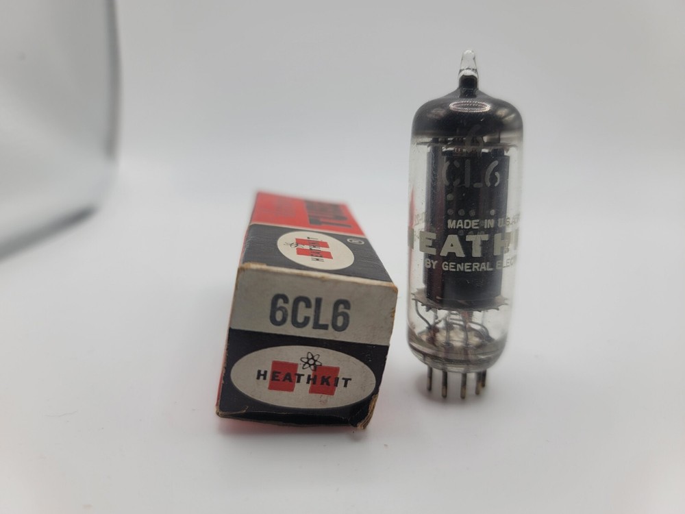HEATHKIT 6CL6 Vintage NoS Tube Blackplate Chrometop