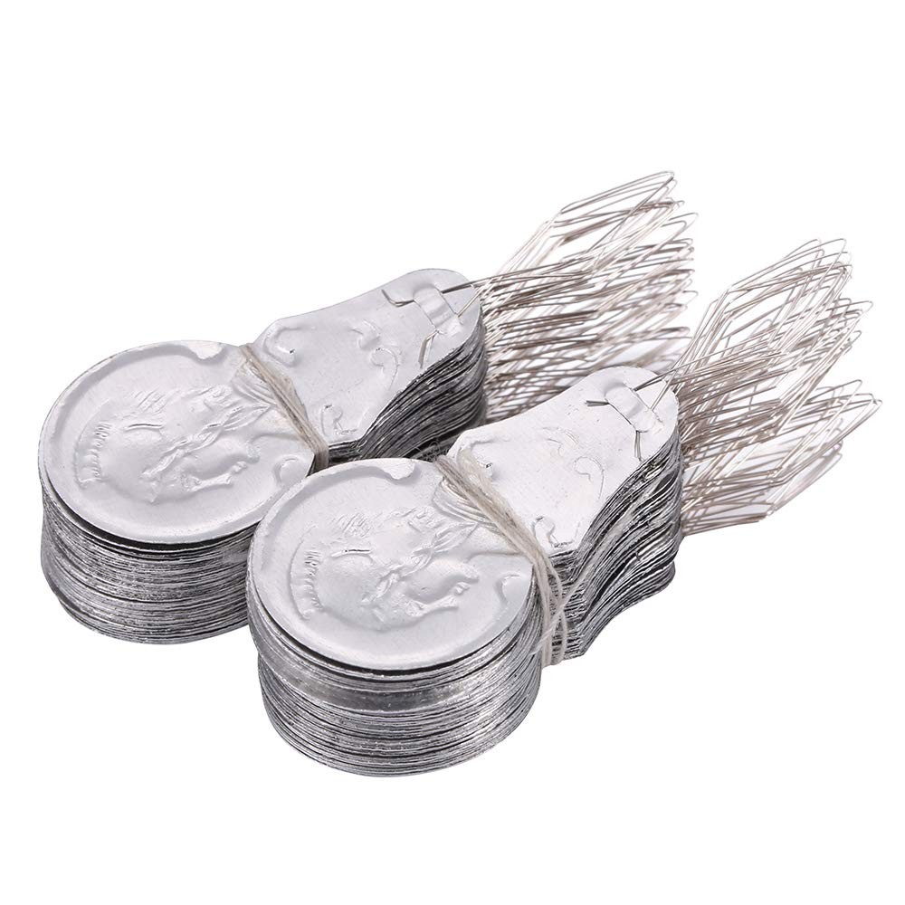 100 Pcs Silver Tone Wire Loop DIY Needle Threader Stitch Insertion Sewing Tool