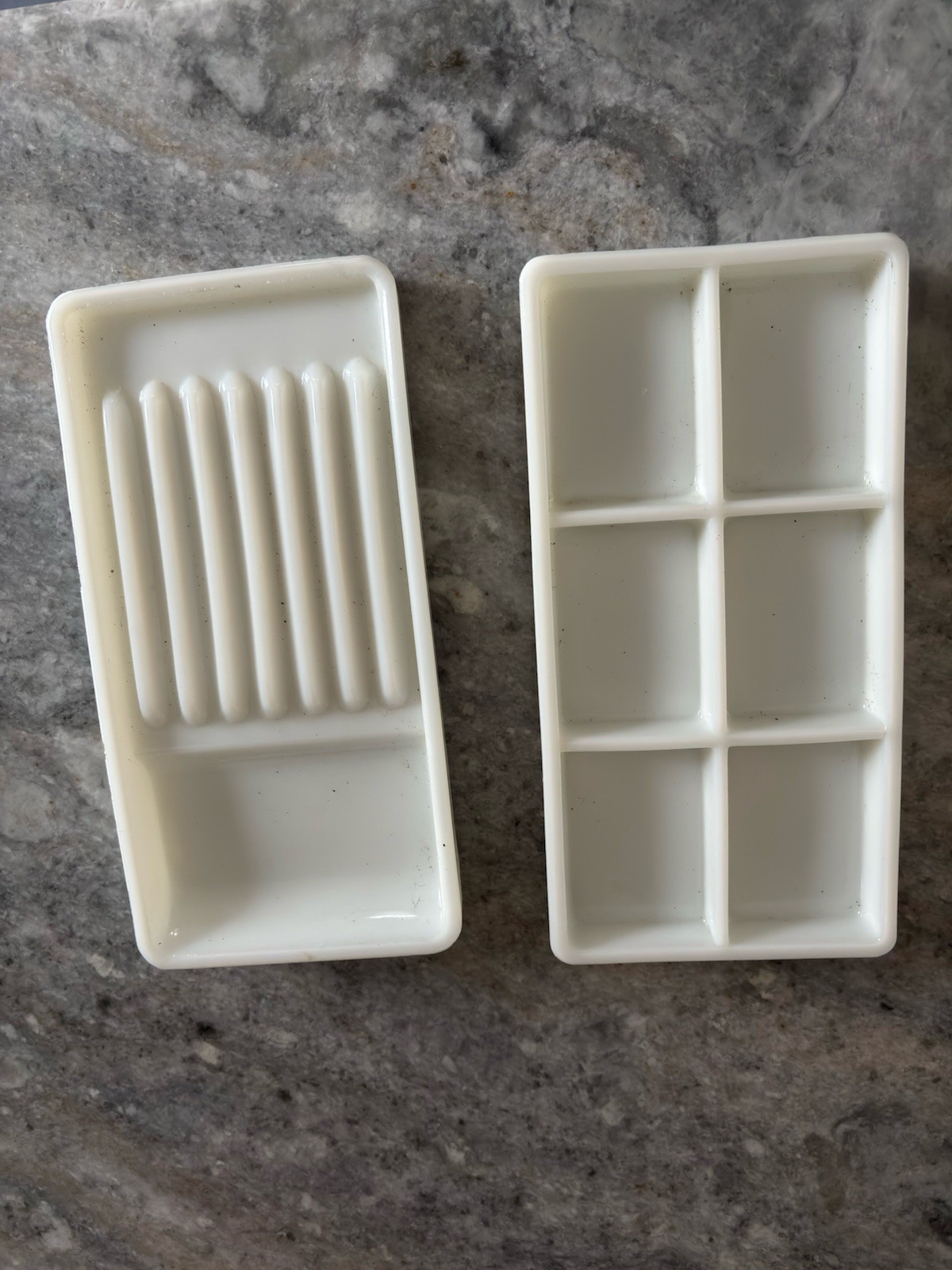 Antique Milk Glass Inserts American Cabinet Co. Dental Cabinet