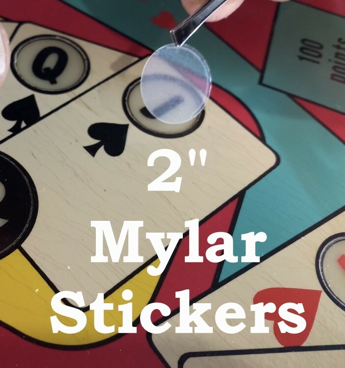 2" Pinball Insert Leveling Mylar Stickers - Fix Cupped, Sinking Inserts!
