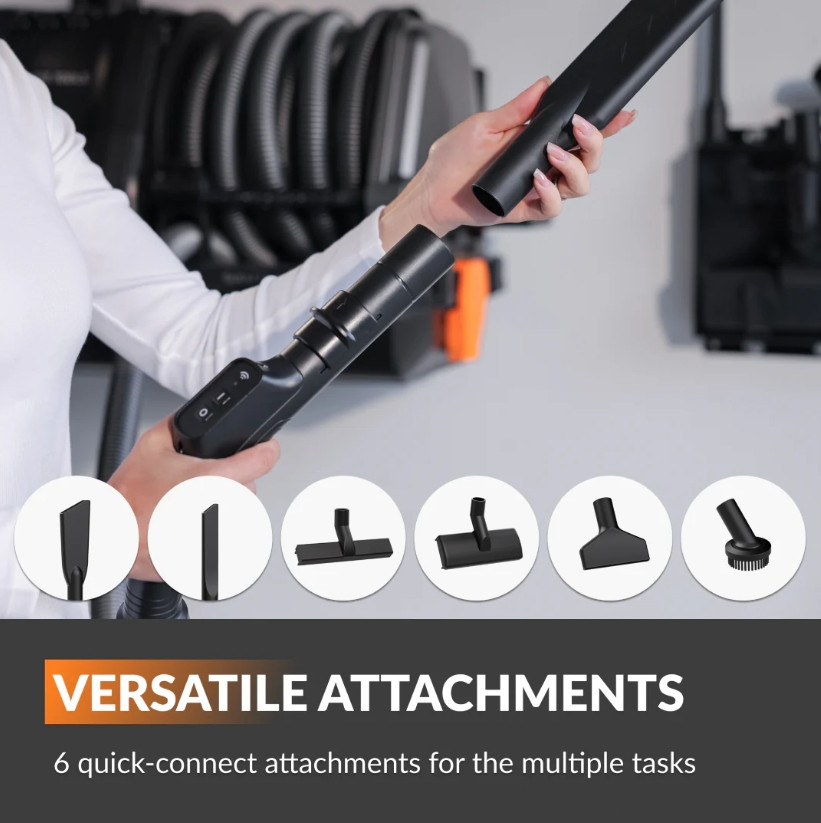 Giraffe Tools 1200W Wet and Dry Vacuum Cleaner Wall-Mounted with Remote Control