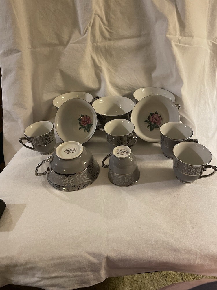 Vogue Silver Laced China Cup