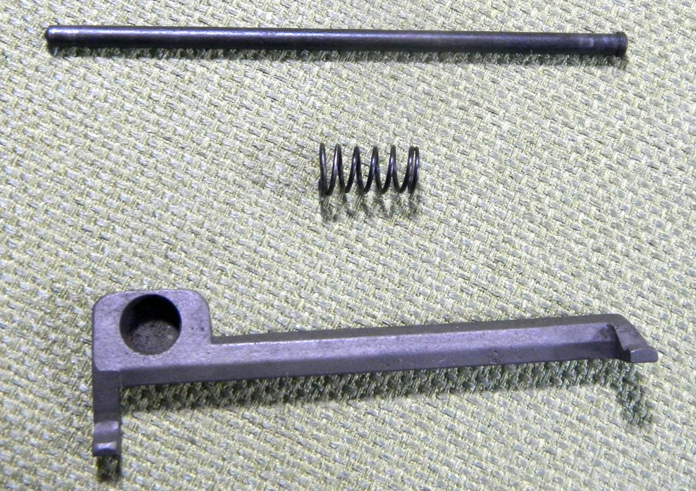 M1 Garand USGI Clip Latch/Pin/Spring Assembly, Squared/Flat End