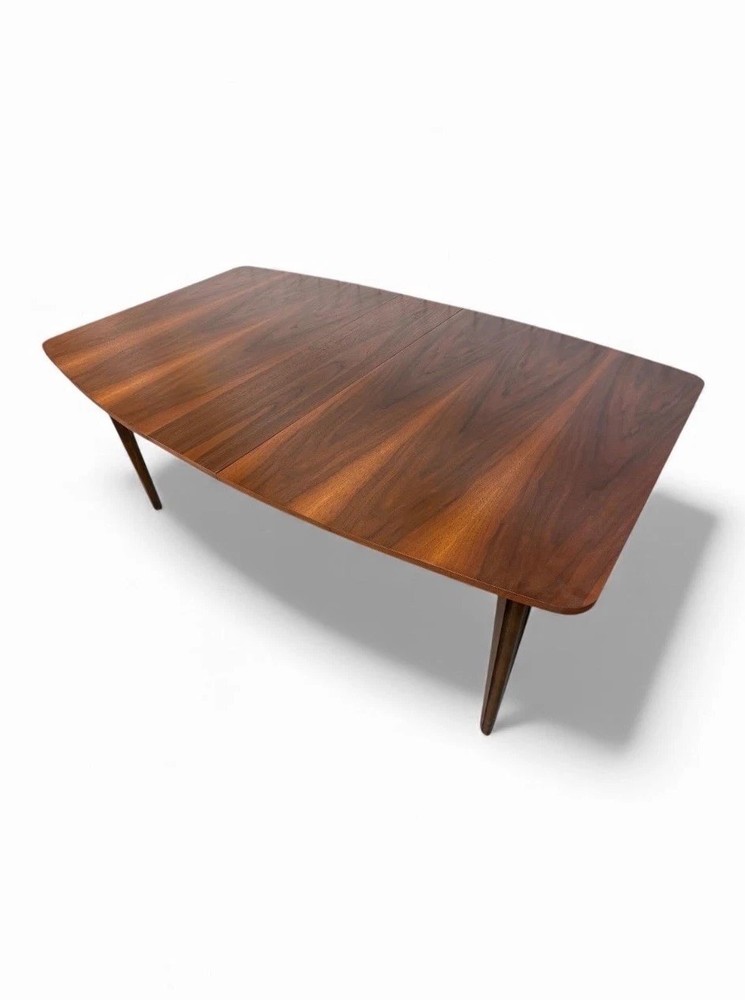 Mid-Century Modern Walnut Dining Table W/1 LEAF - REFINISHED