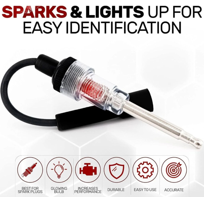 Test Tool Auto Diagnostic Ignition System SPARK-PLUG TESTER Coil Engine In Line
