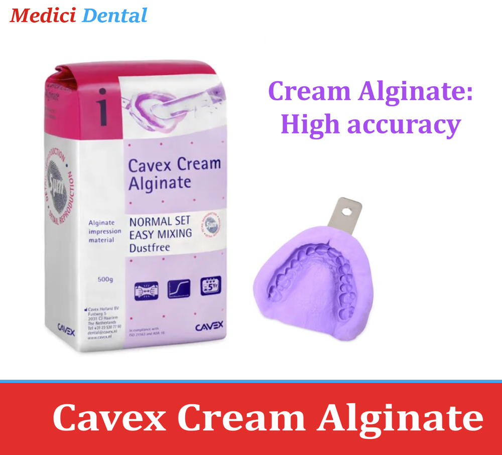 Dental Cavex Cream Alginate, VPS Impression Material Stable, Regular /Fast Set