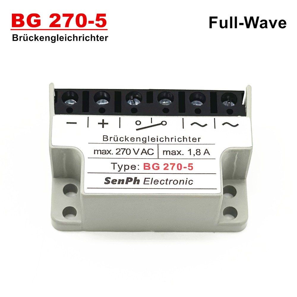 SENPH Brückengleichrichter Type: BG 270-5 270VAC 1,8A Full-Wave rectifier module