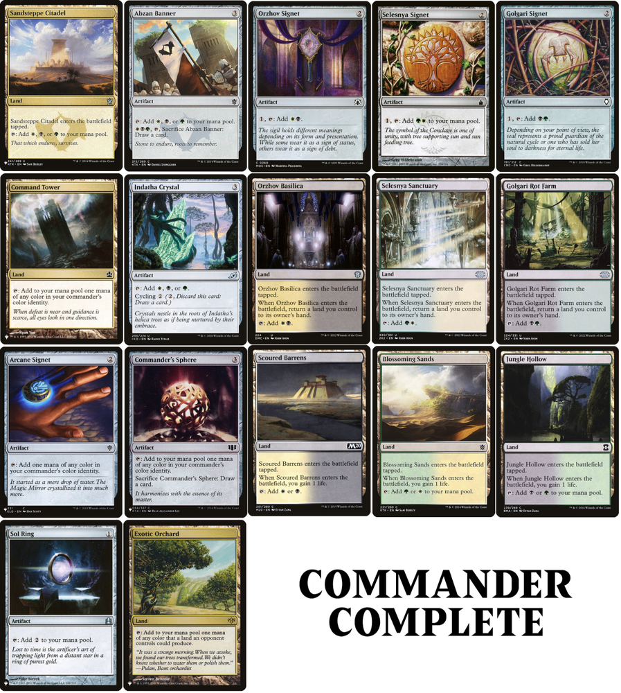ABZAN INDATHA White/Black/Green Commander Deck Builder Starter Pack Kit